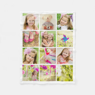 Personlig för fotoCollagemall Fleecefilt