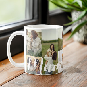 Personlig för fotorutnätslayout för elegant Morsa Kaffemugg