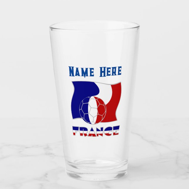 Personlig för franskens fotbolls-Flagga Glaskopp (Framsida)