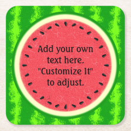 Personlig för frukt för vattenmelonskivasommar underlägg papper kvadrat
