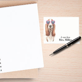 Personlig för funny Basset Hound Post-it Block