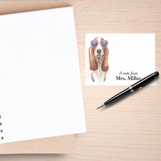 Personlig för funny Basset Hound Post-it Block (Skapare uppladdad)