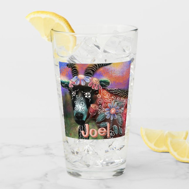 Personlig för getter från Blommigten Fårdjur Glaskopp (Framsida Ice)