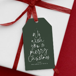 personlig för god jul roligt-grönt, helgdag presentetikett