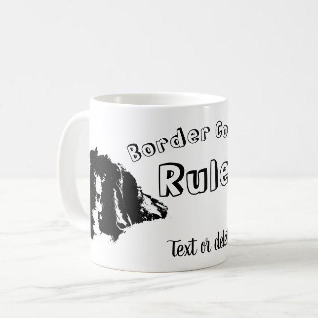 Personlig för Gräns Collies Rule Kaffemugg (Framsida vänster)