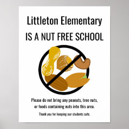 Personlig för gratis skolsignering i Nöt med Namn Poster