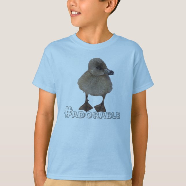 Personlig för Grått Duckling-foto T-shirt (Framsida)