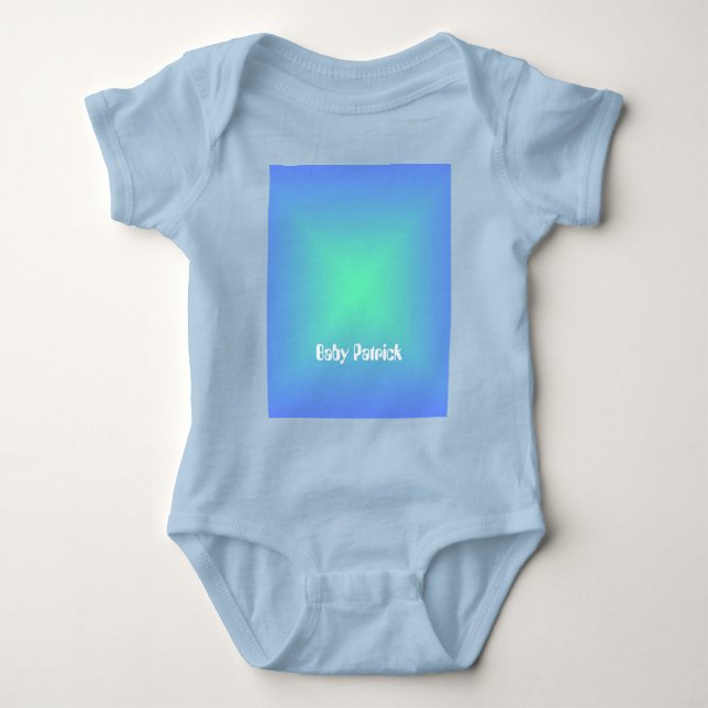 Personlig för grönt av utspädda diamantblått till  t shirt (Framsida)