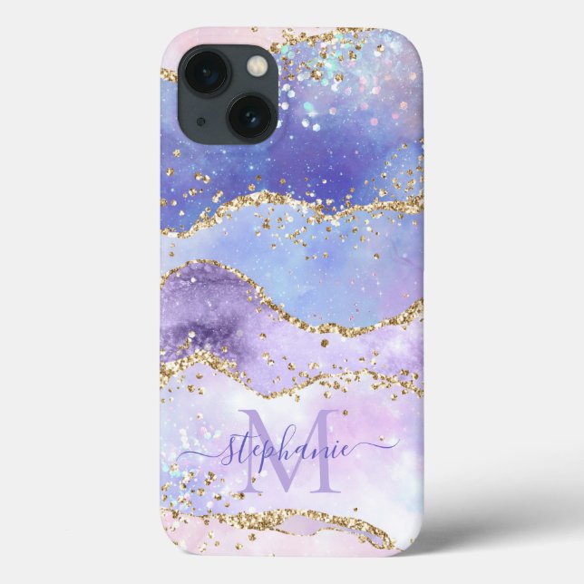 Personlig för Guld Glitter-agate (Baksida)