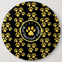 Personlig för gult av animaltutskrift Ange räddin Knapp