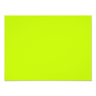 Personlig för Gult av fluorescerande Lime Green N Fototryck