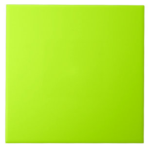 Personlig för Gult av fluorescerande Lime Green N Kakelplatta