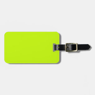 Personlig för Gult av fluorescerande Lime Green Ne Bagagebricka