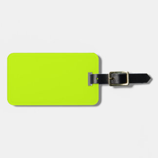 Personlig för Gult av fluorescerande Lime Green Ne Bagagebricka