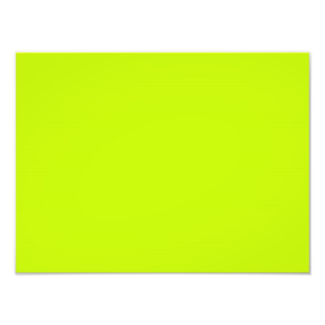Personlig för Gult av fluorescerande Lime Green Ne Fototryck (Framsidan)