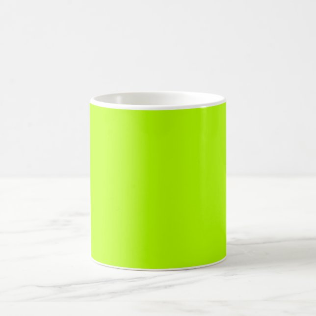 Personlig för Gult av fluorescerande Lime Green Ne Kaffemugg (Center)