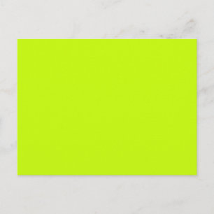 Personlig för Gult av fluorescerande Lime Green Ne Vykort