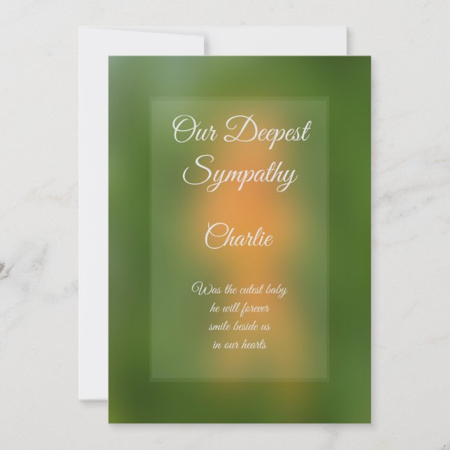 Personlig för hälsningskort Sympathy Card (Framsida)