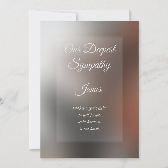 Personlig för hälsningskort Sympathy Card (Framsida)