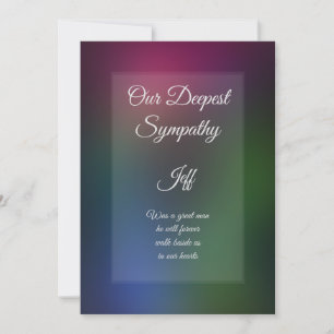 Personlig för hälsningskort Sympathy Card