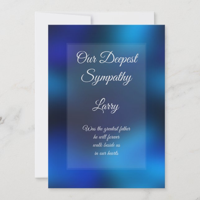 Personlig för hälsningskort Sympathy Card (Framsida)
