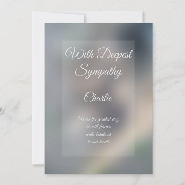 Personlig för hälsningskort Sympathy Card (Framsida)
