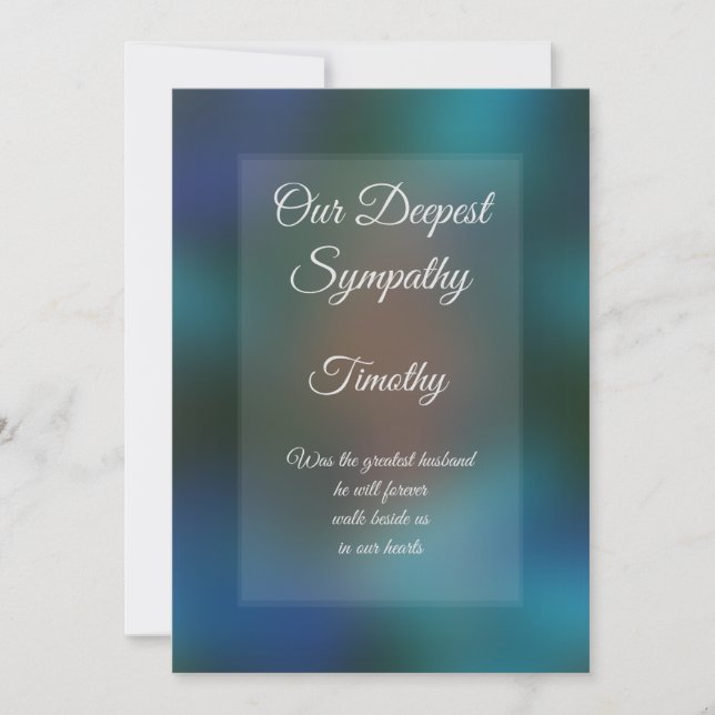 Personlig för hälsningskort Sympathy Card (Framsida)
