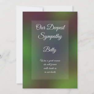Personlig för hälsningskort Sympathy Card