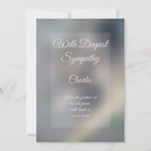 Personlig för hälsningskort Sympathy Card