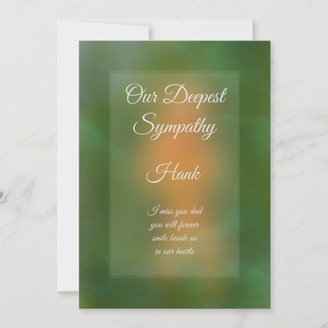 Personlig för hälsningskort Sympathy Card (Framsida)