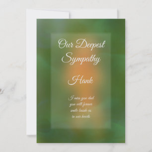 Personlig för hälsningskort Sympathy Card