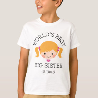Personlig för hår för bäst storasyster för världar t-shirt