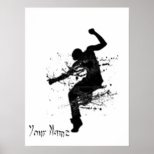 Personlig för hip hopgrafittidansare poster