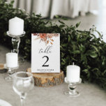 Personlig för höststötlig Blommigt Bordsnummer<br><div class="desc">Det här vackra bordsnumret för blommigt har höstblommor och anpassningsbarna på båda sidor av kortet. Använda mallen som du vill fylla i informationen i. Du kan använda funktionen "Anpassa ytterligare" för att ändra teckensnittet (storlekt,  stil,  färg),  lägga till mer linjer text eller ändra layouten.</div>