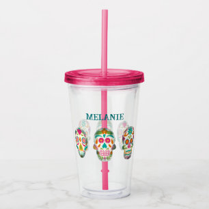 Personlig för illustration av sockerDöskallar Take Away Mugg