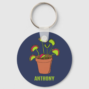Personlig för illustration av Venus Fly Trap Plant Nyckelring