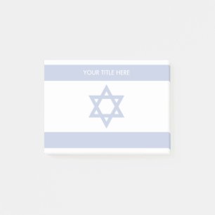 Personlig för Israels flagga jewant star-stjärna Post-it Block