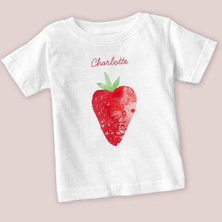 Personlig för jordgubbsvattenfärg t shirt