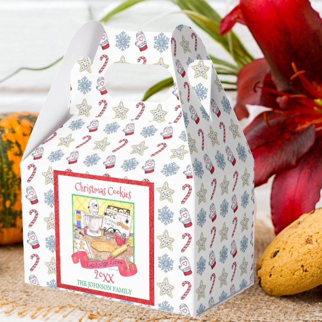 Personlig för Julcookie Exchange Presentaskar (Skapare uppladdad)