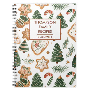 Personlig för julcookies - recept anteckningsbok