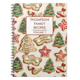 Personlig för julcookies - recept anteckningsbok