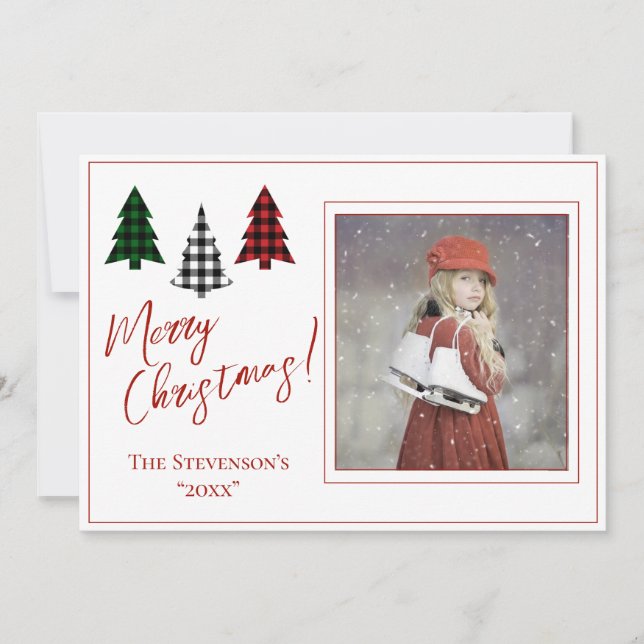 Personlig för julfotoport Julafton Julkort (Framsida)