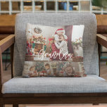 Personlig för julgrupe Gramdma Photo Collage Kudde<br><div class="desc">Med barnbarn fotokollage och en modern skripttypografi kan du enkelt byta till att lägga till din familj namn och foton. En elegant som ska skickas till vänner och familj den här Julhelgen.</div>
