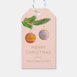 Personlig för julprydnader presentetikett