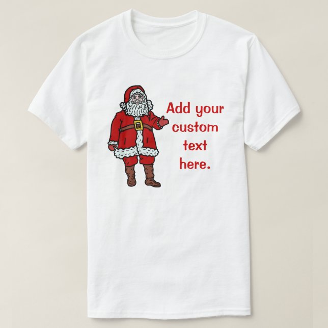 Personlig för jultomtenjultecknad t shirt (Design framsida)