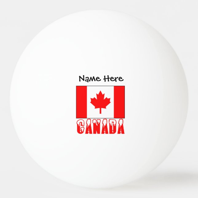 Personlig för Kanada och kanadensiska Flagga Pingisboll (Framsidan)