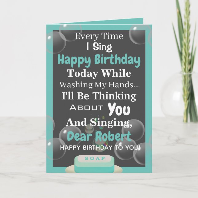 Personlig för karantänerad födelsedag kort (Framsida)