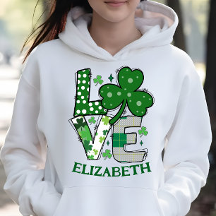 Personlig för kärlek Cute Grönt St patrick's day T Shirt