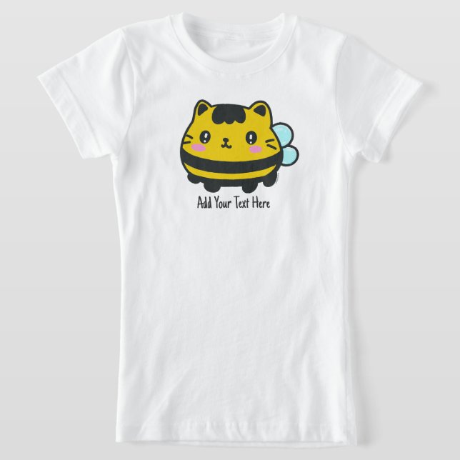 Personlig för katt av matavfall t shirt (Laydown)