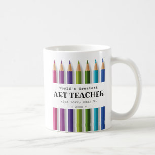 Personlig för konstlärarpresenter kaffemugg